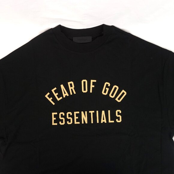 Fear of God Crewneck Short-Sleeve Tee in Black & Yellow Men's Size Medium - NWT - Picture 3 of 12